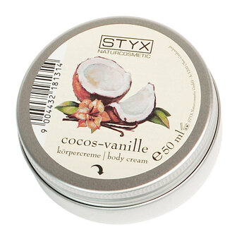 Kokos vanille body cr&egrave;me 50ml